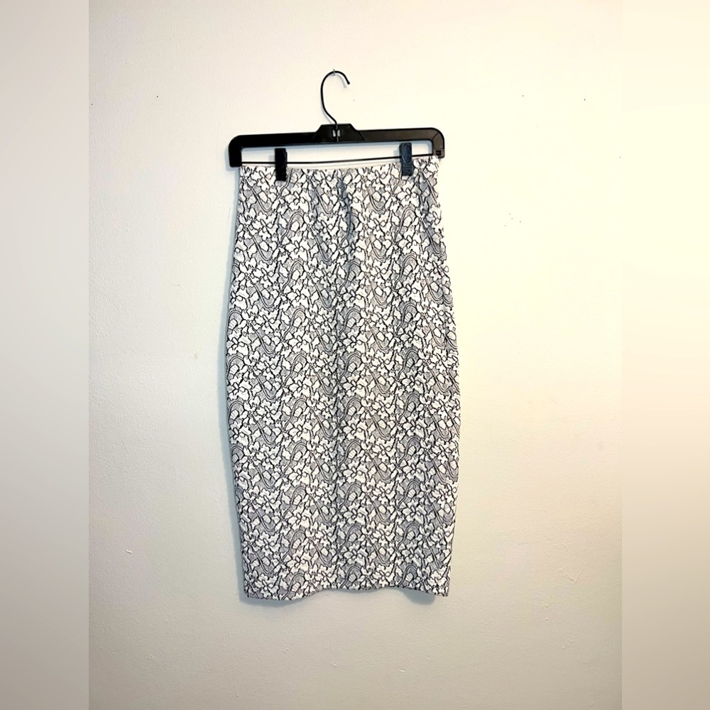 || TEXTURED MIDI PENCIL SKIRT || RARE || CATHERINE MALANDRINO ||
